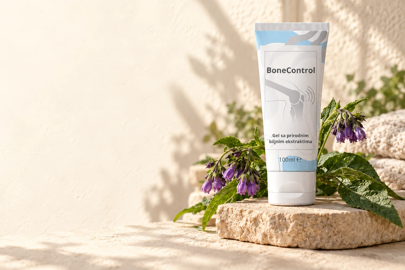 BoneControl — gel s biljnim ekstraktima uz biljku gaveza